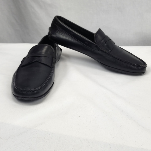 Prada Black Leather Loafers (1102) Men's Prada Size 8 US 9 - Picture 1 of 10
